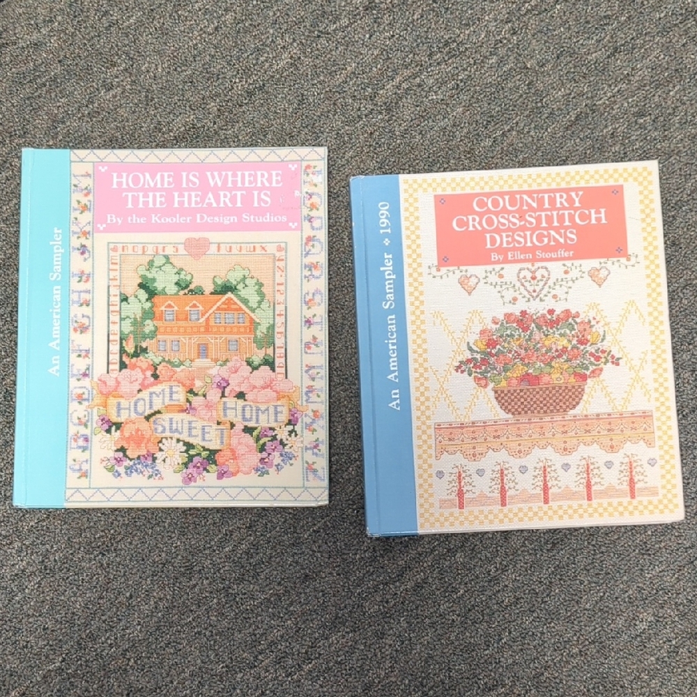 2 Country Cross-Stitch Design Books